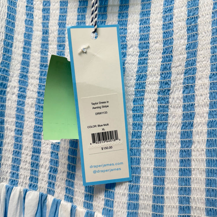 NEW Draper James Size XL Blue & White Striped Maternity Dress