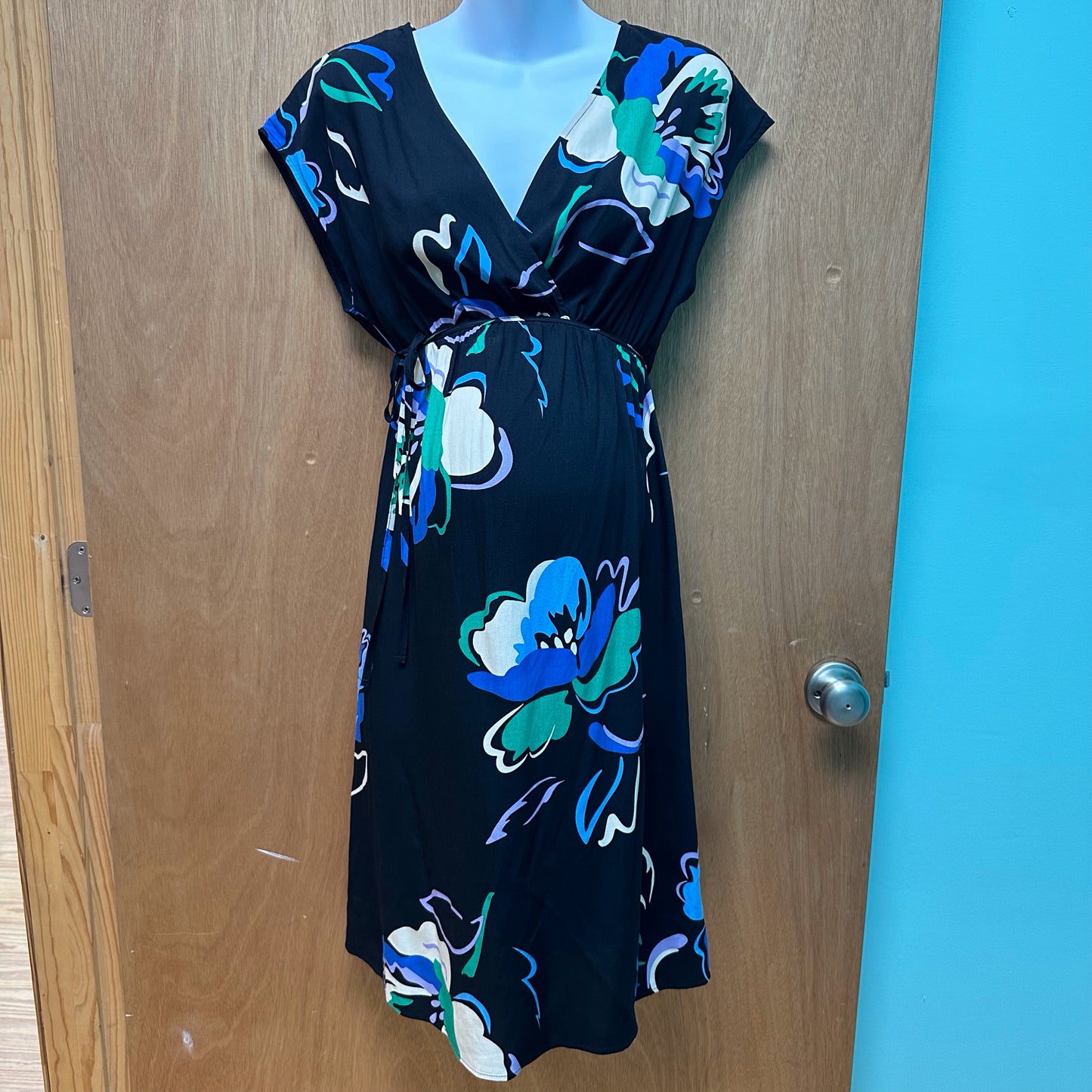 Gap Maternity Size XS Navy Blue Floral Dress