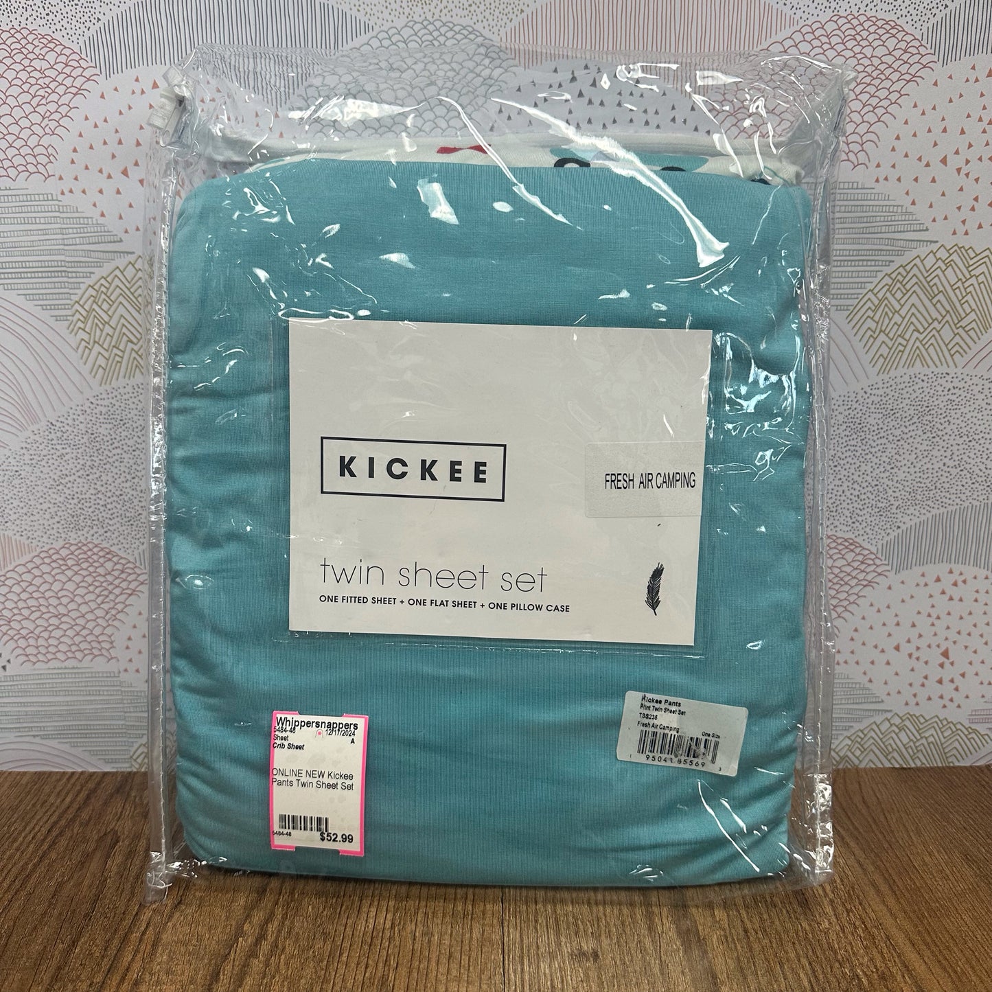 NEW Kickee Pants Fresh Air Camping Twin Sheet Set