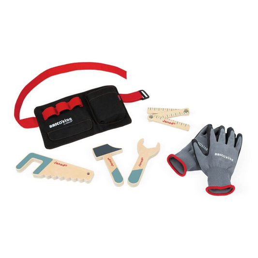 Brico Kids Tool Belt & Gloves Wood Toys